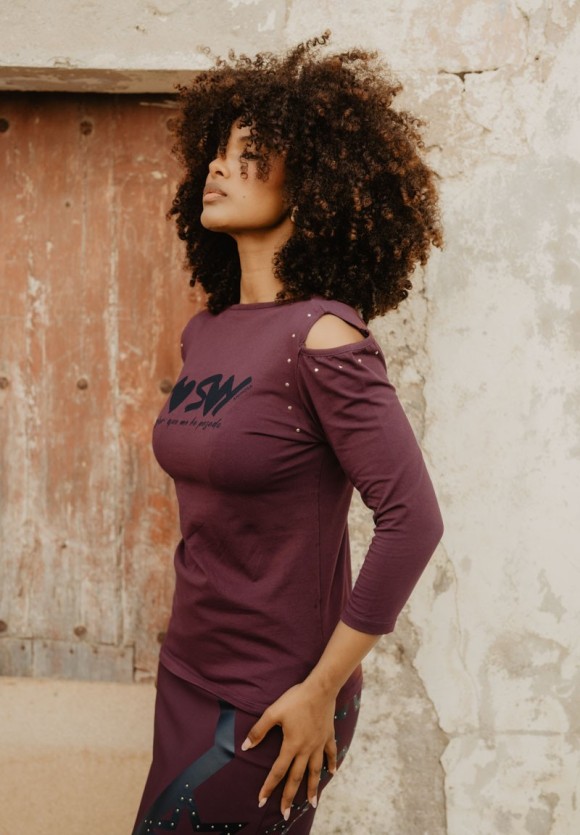 Camiseta burgundy Estrella Yo Soy