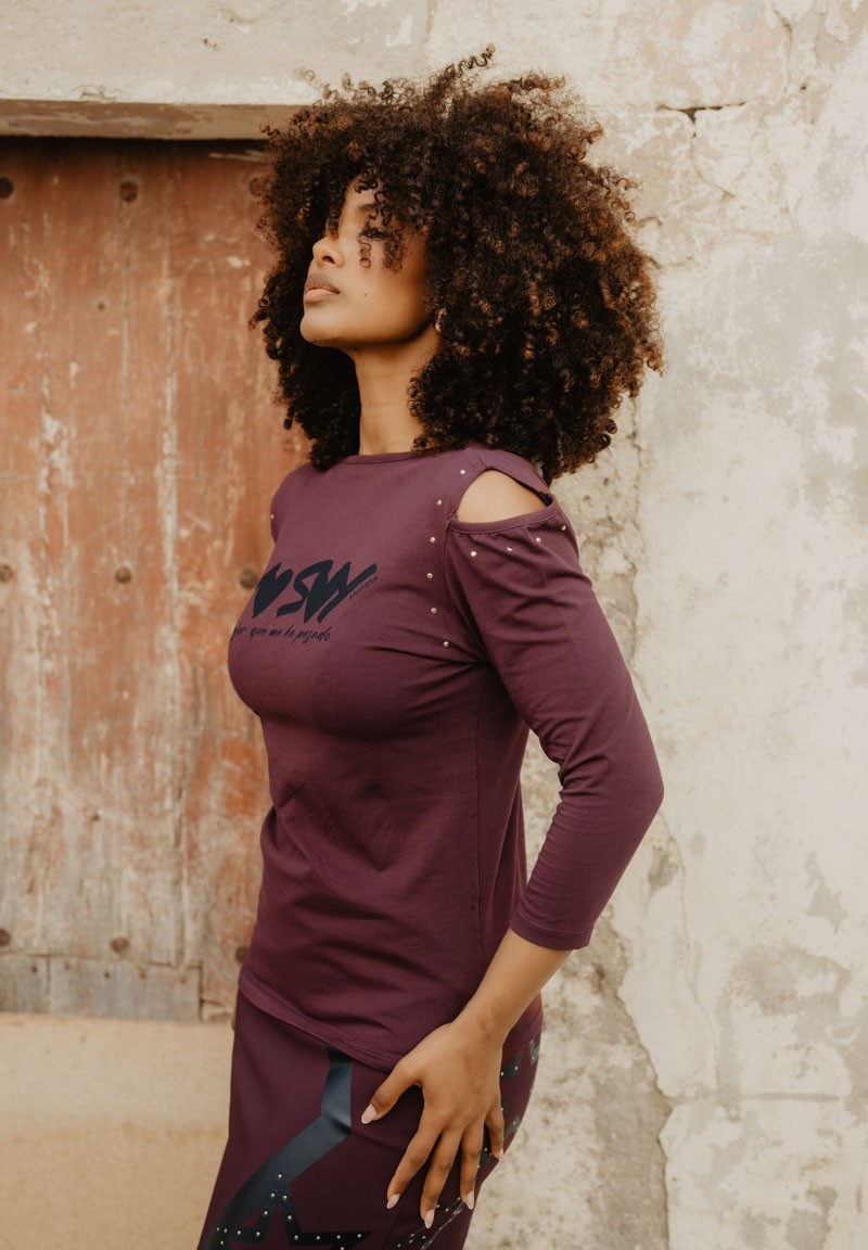 Camiseta burgundy Estrella Yo Soy