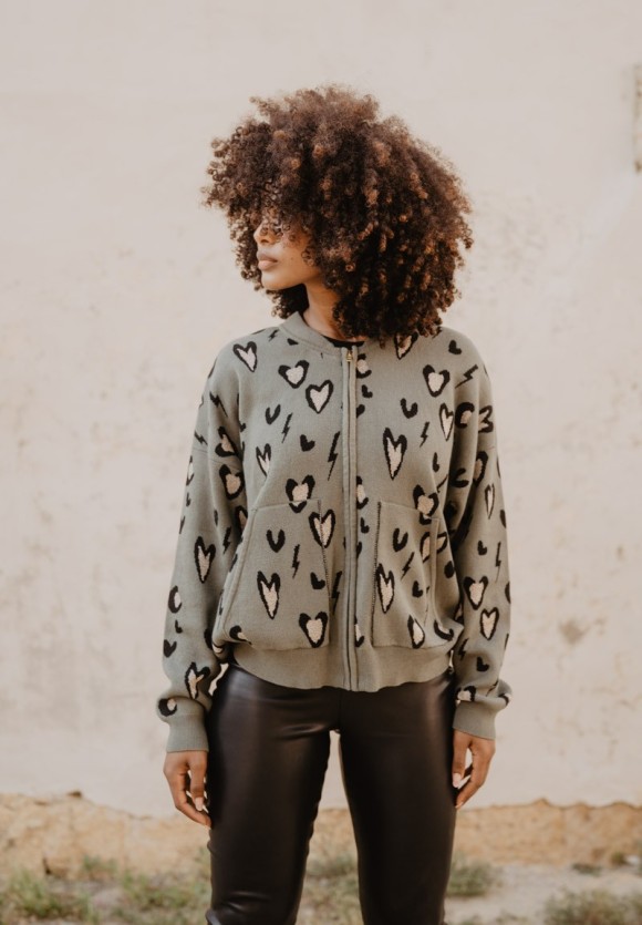 Bomber Gueparda punto verde