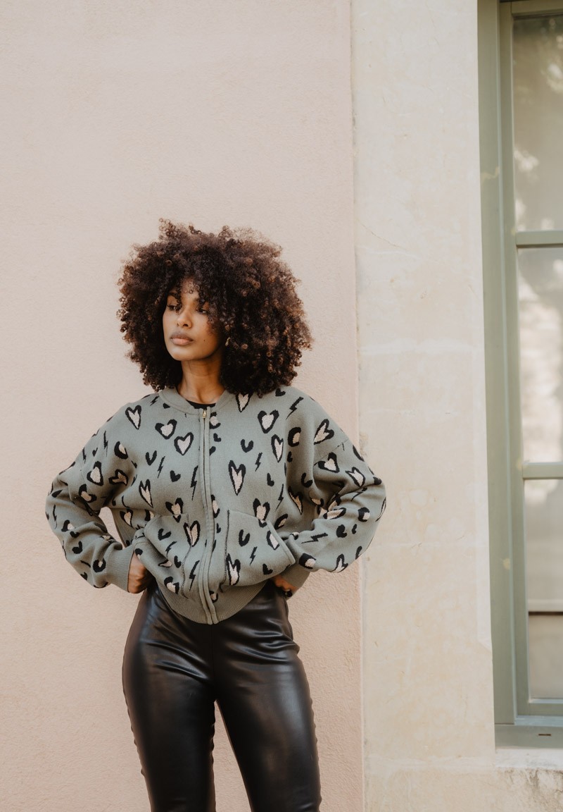 Bomber Gueparda punto verde