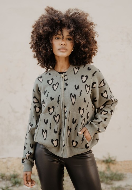 Bomber Gueparda punto verde