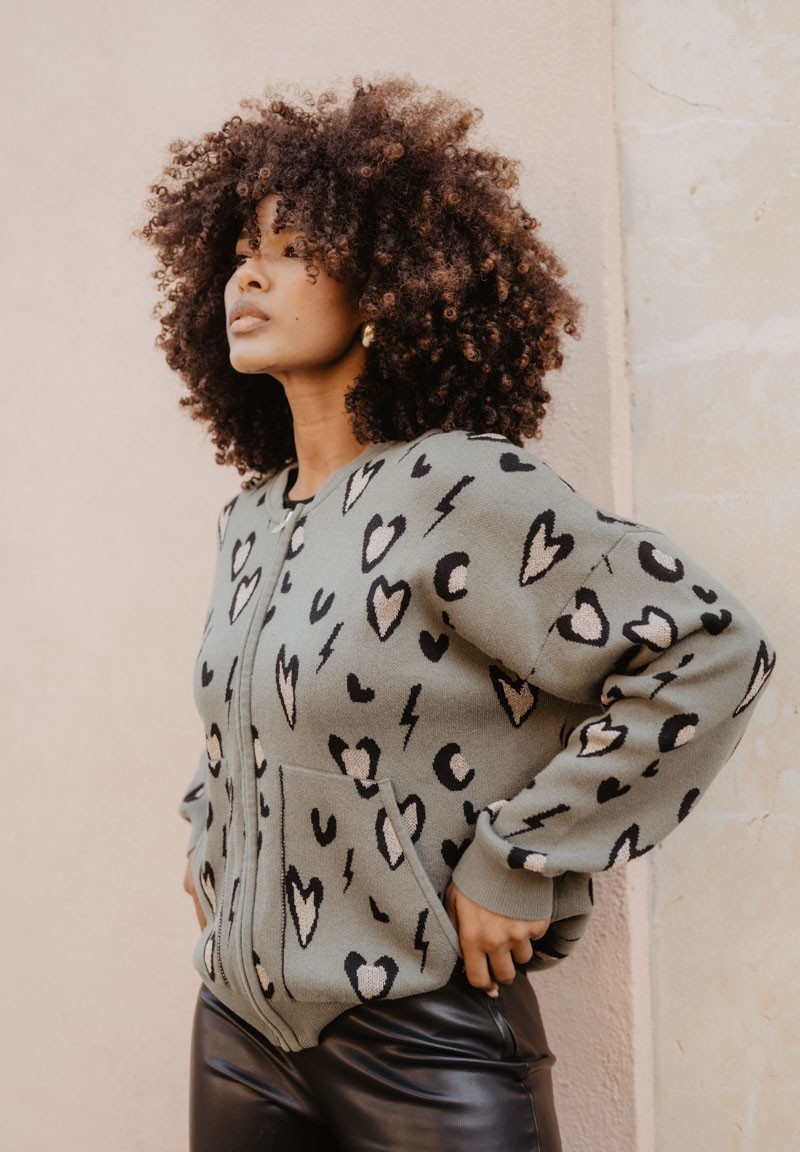 Bomber Gueparda punto verde