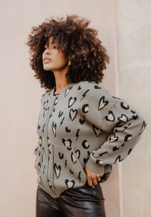 Bomber Gueparda punto verde