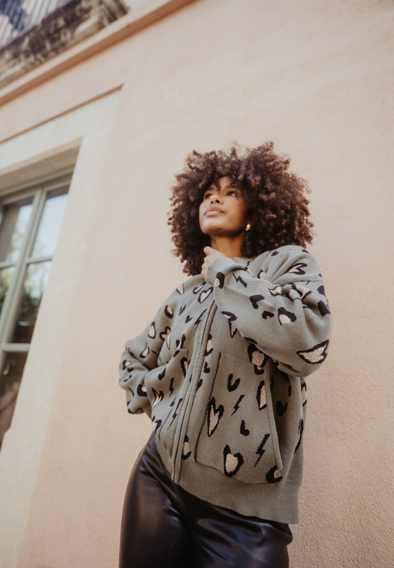 Bomber Gueparda punto verde