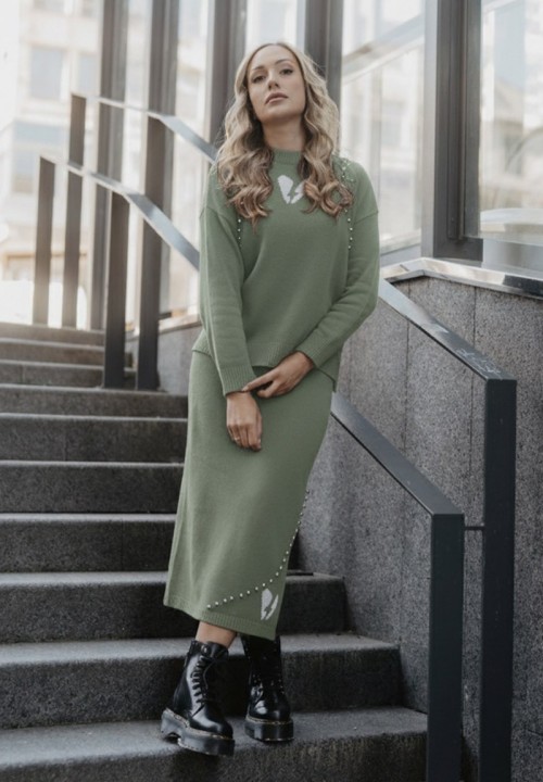 Falda Corazón Rayo punto verde