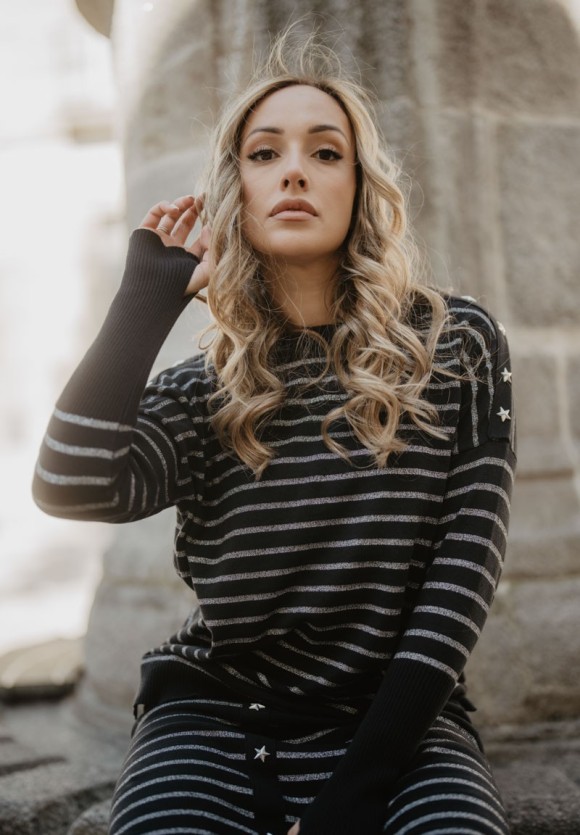 Jersey Rayas Estrellas punto negro