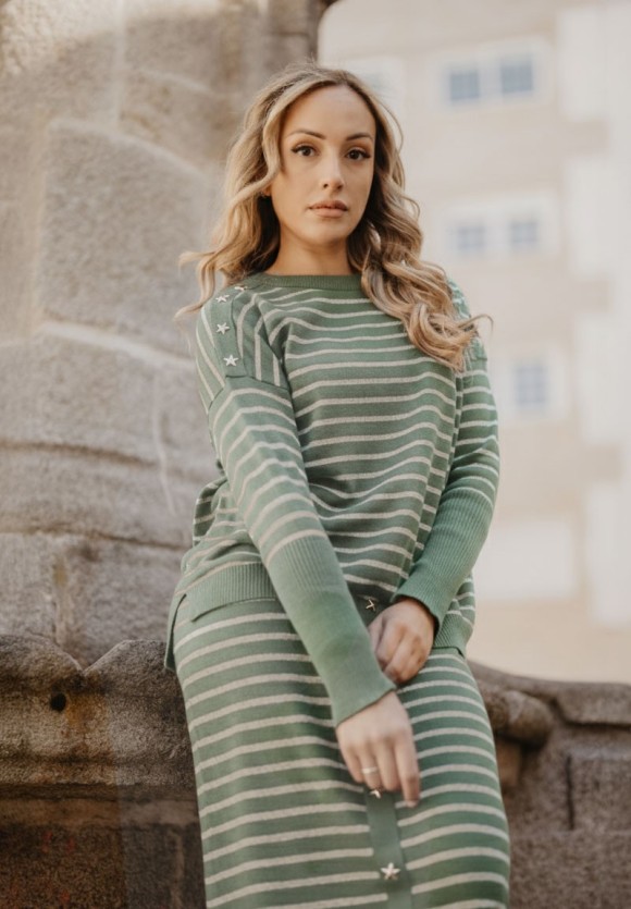 Jersey Rayas Estrellas punto verde