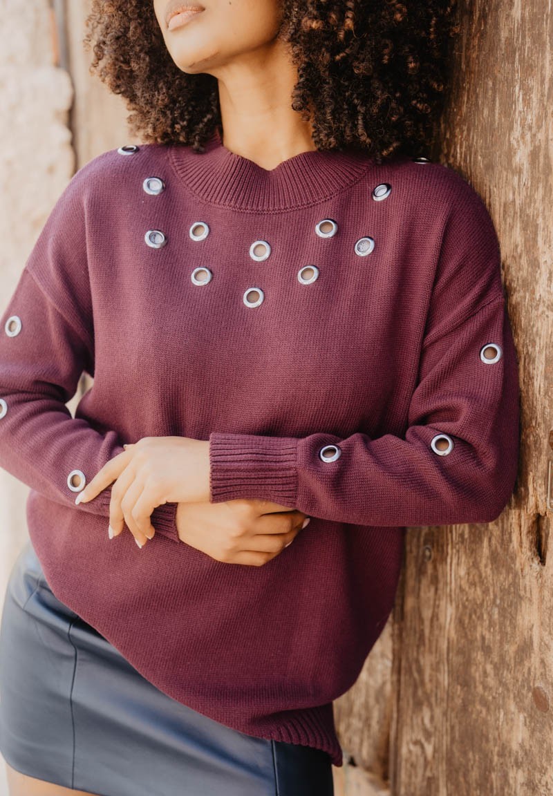 Jersey ollaos punto burgundy