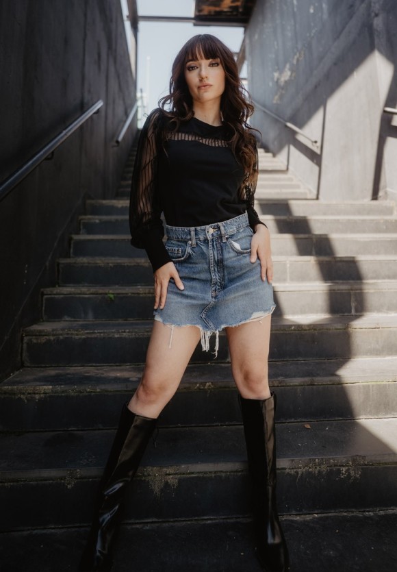 Camiseta manga abullonada tul