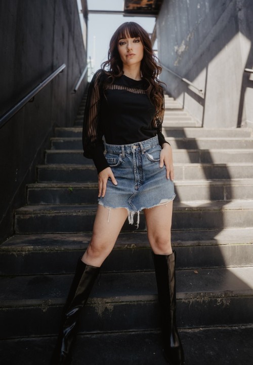 Camiseta manga abullonada tul