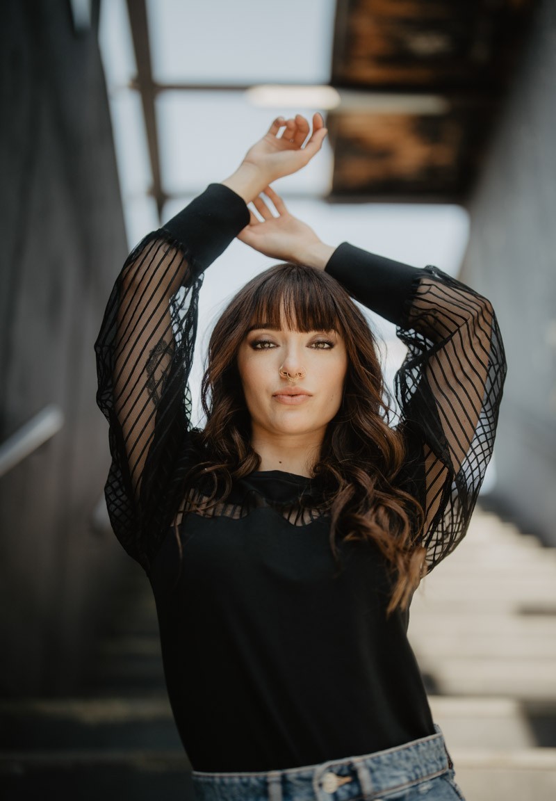 Camiseta manga abullonada tul