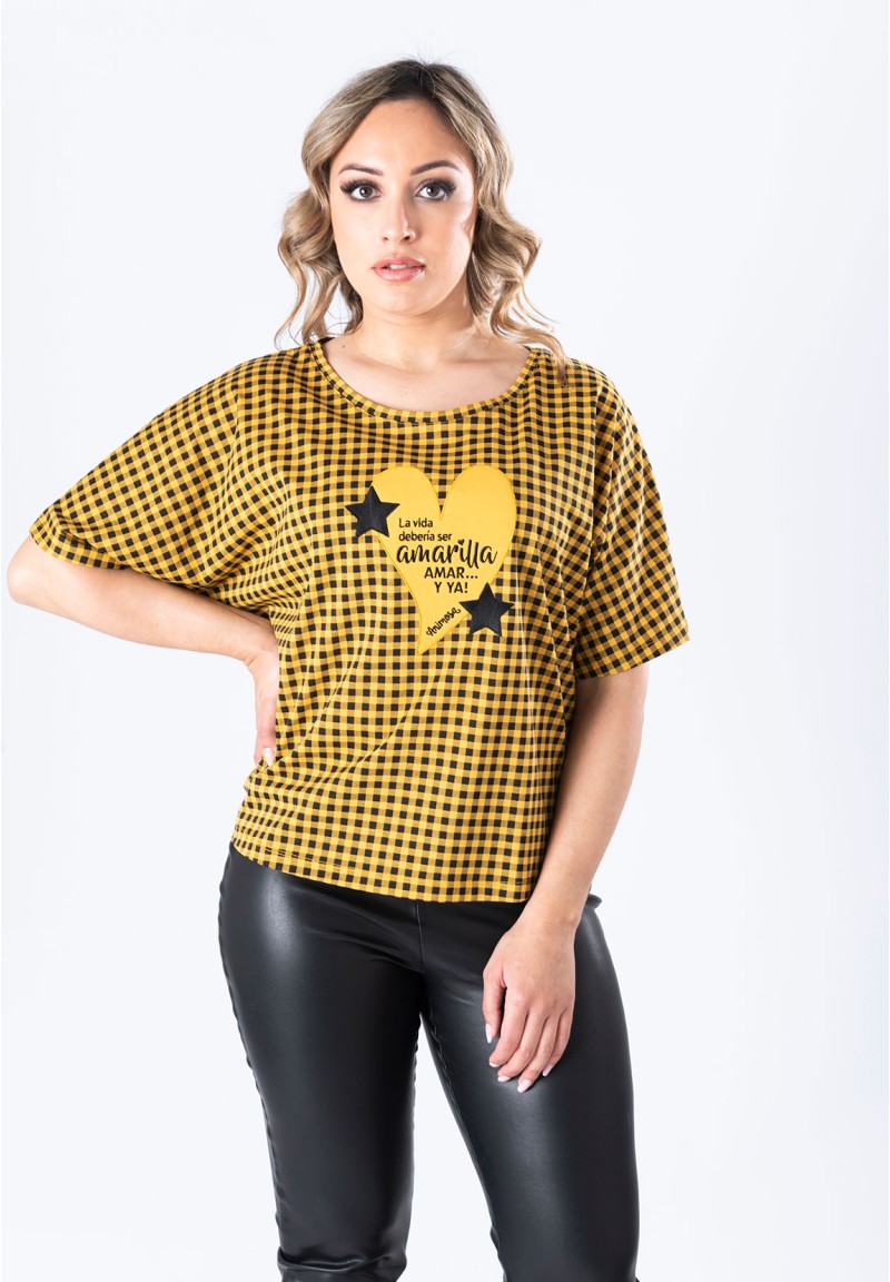 Camiseta Cuadro Vichy Amar