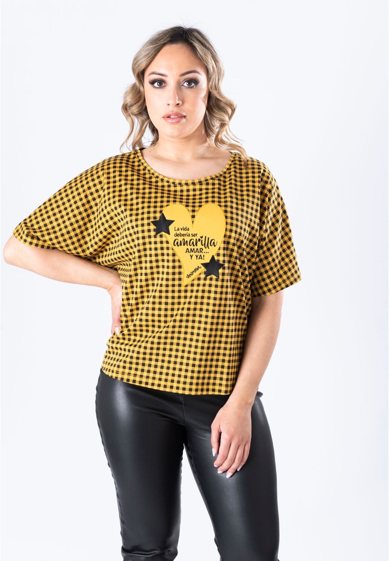 Camiseta Cuadro Vichy Amar