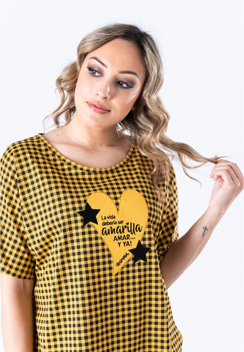 Camiseta Cuadro Vichy Amar