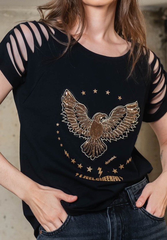 Camiseta Águila lentejuelas