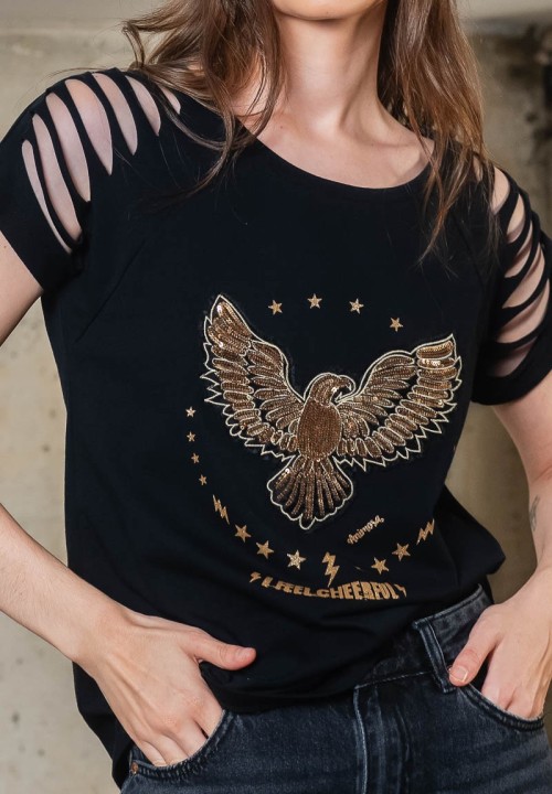 Camiseta Águila lentejuelas