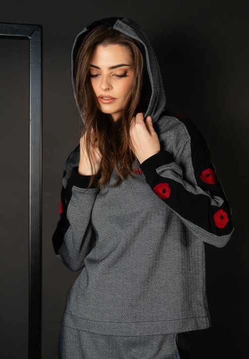 Sudadera espiguilla Amapolas