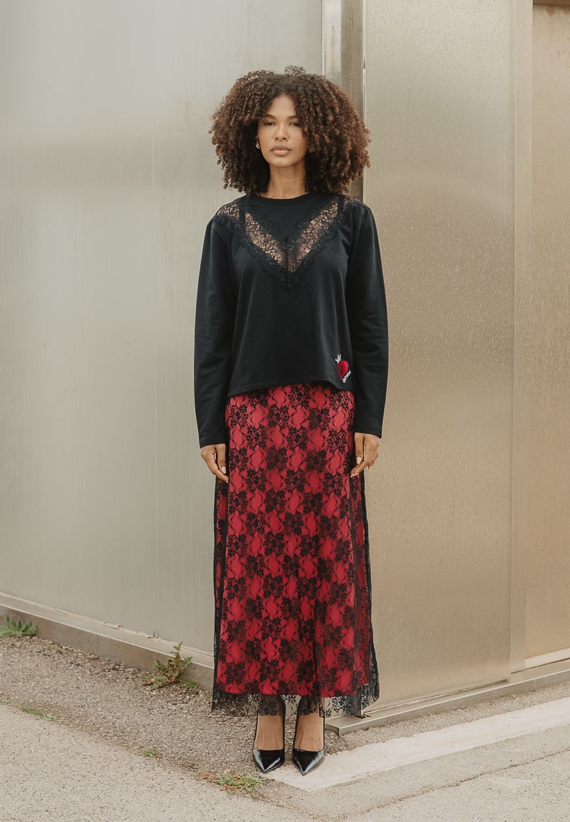Falda Essential encaje