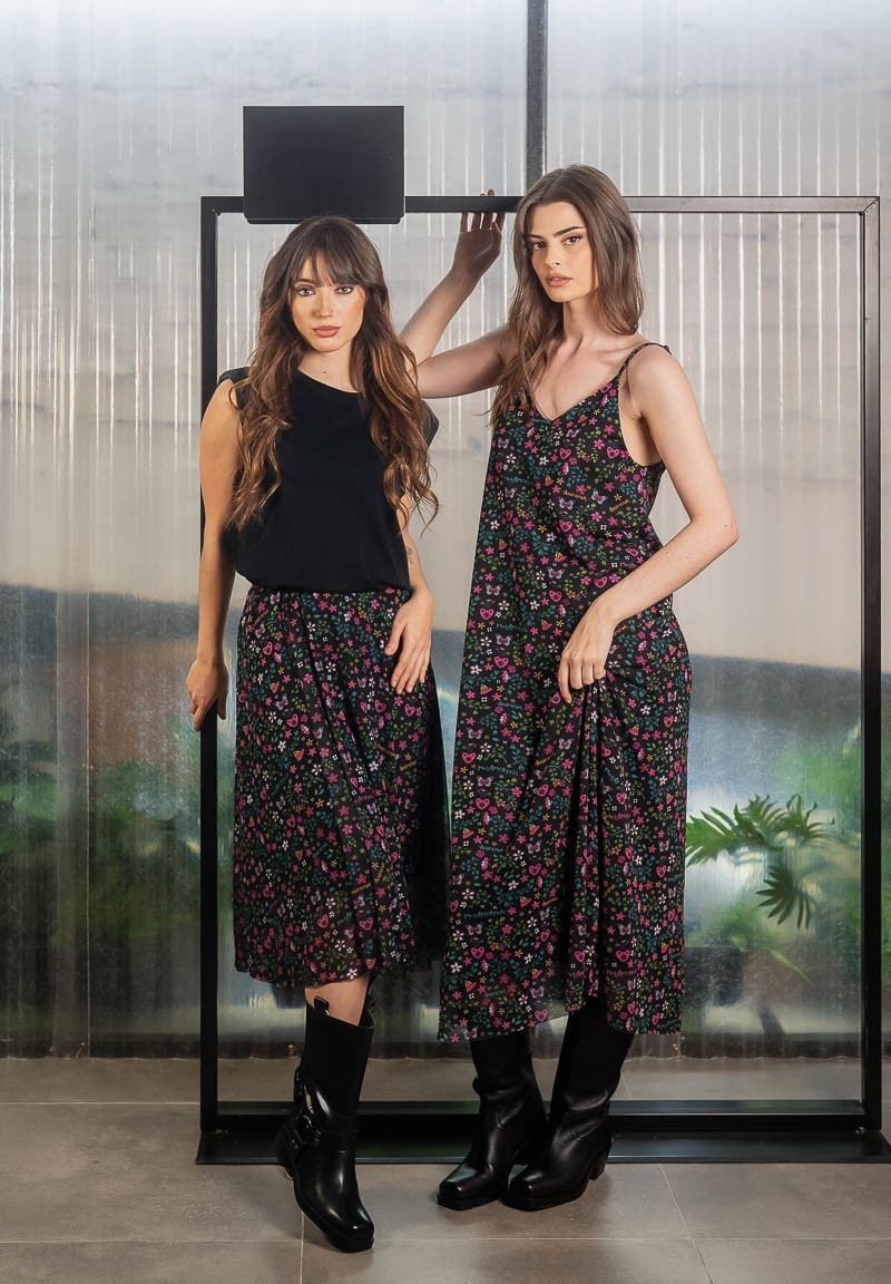 Top de tul tableada con diseño floral metAMORfosis | Animosa