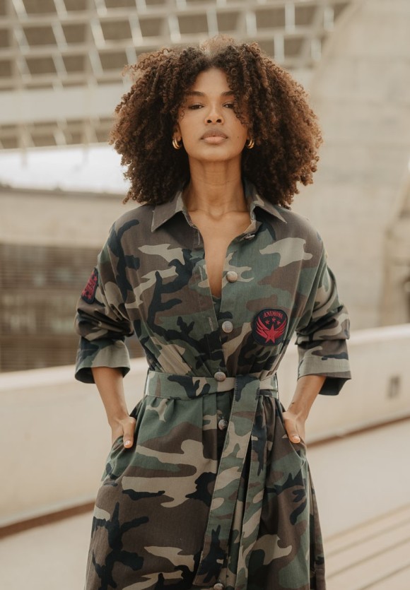 Trench camuflaje Love Force