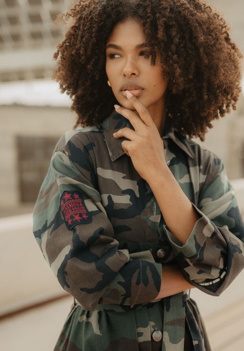 Trench camuflaje Love Force