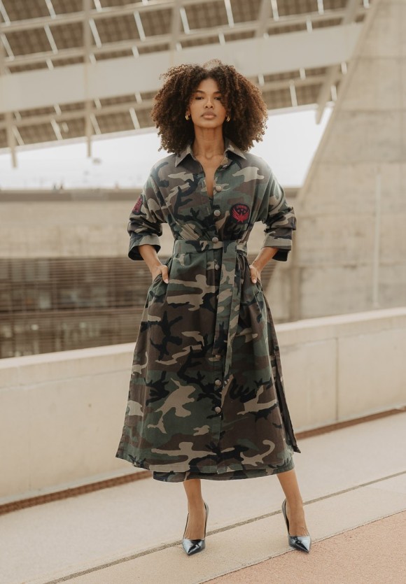 Trench camuflaje Love Force