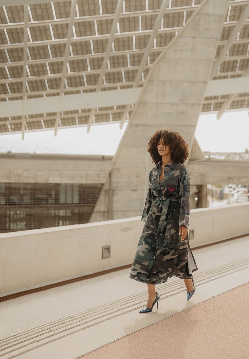 Trench camuflaje Love Force