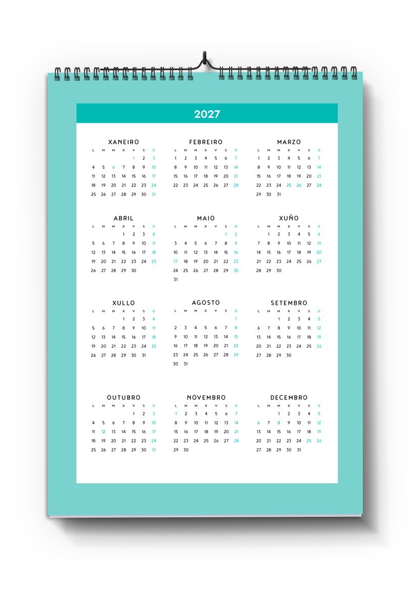 Calendario de parede 2027 A3 Galega de pura cepa | Animosa