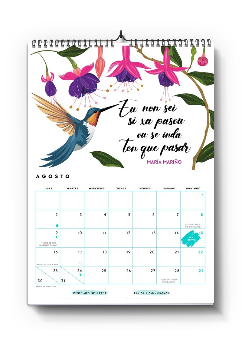 Calendario de parede 2027 A3 Galega de pura cepa | Animosa