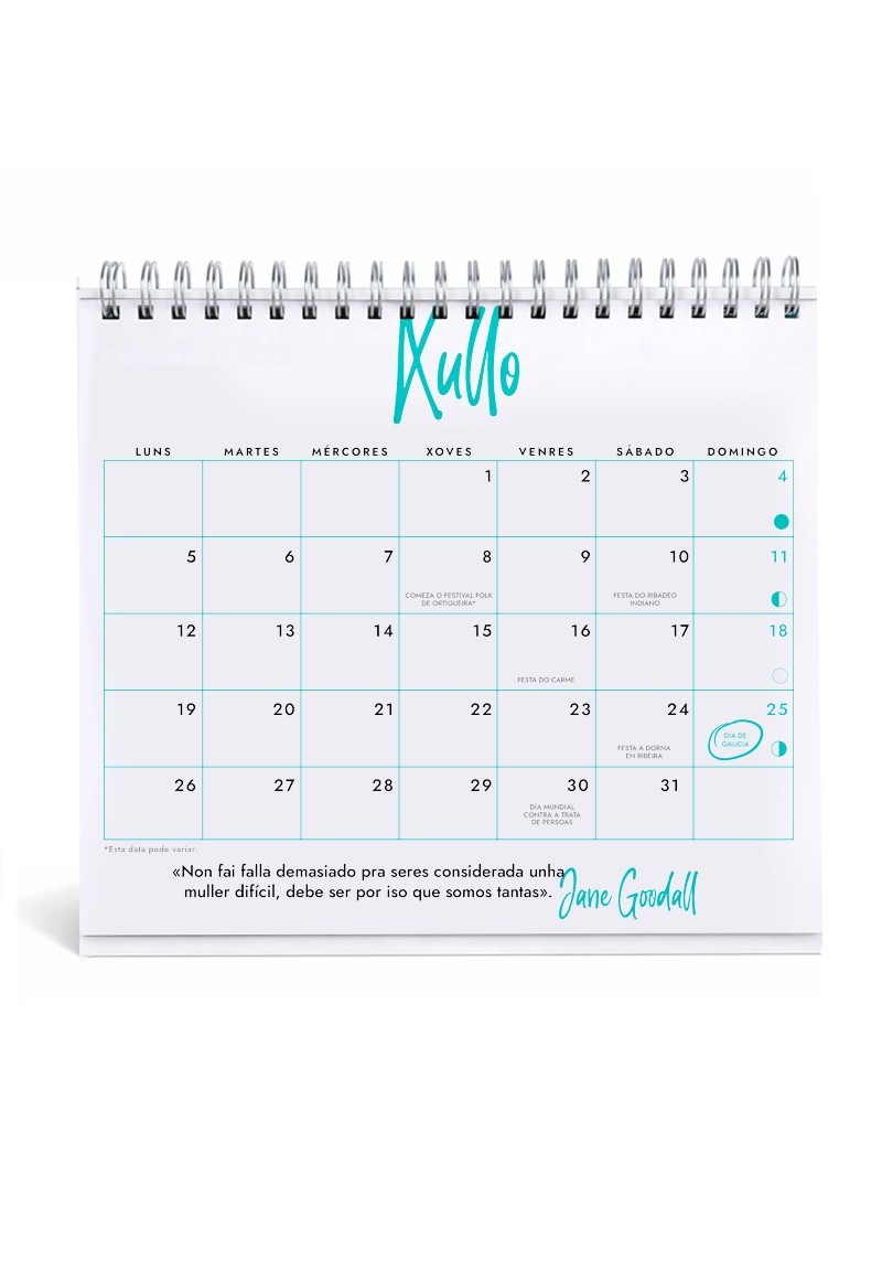 Calendario de mesa 2027 A3 Galega de pura cepa | Animosa
