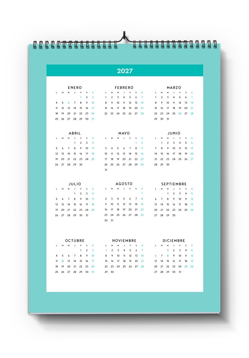 Calendario de pared 2027 Hoy es un regalo A3 | Animosa