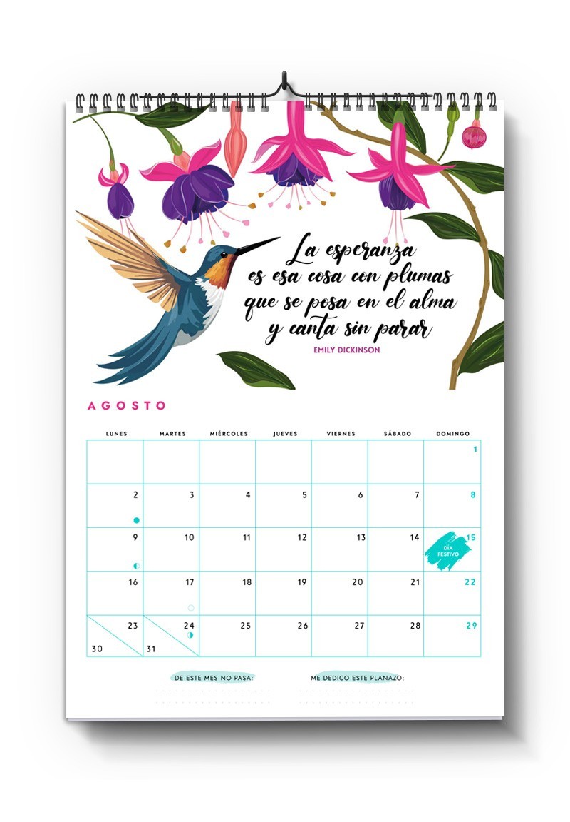 Calendario de pared 2027 Hoy es un regalo A3 | Animosa
