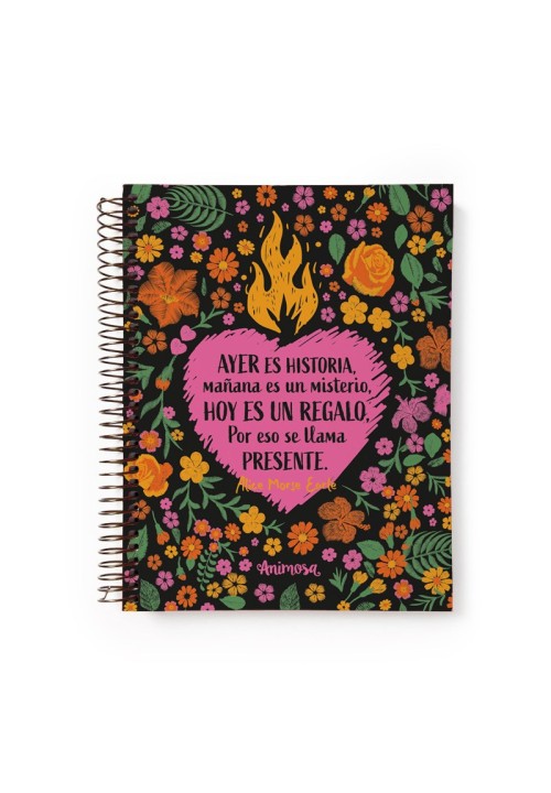 Cuaderno Din A5 Hoy es un regalo espiral | Animosa