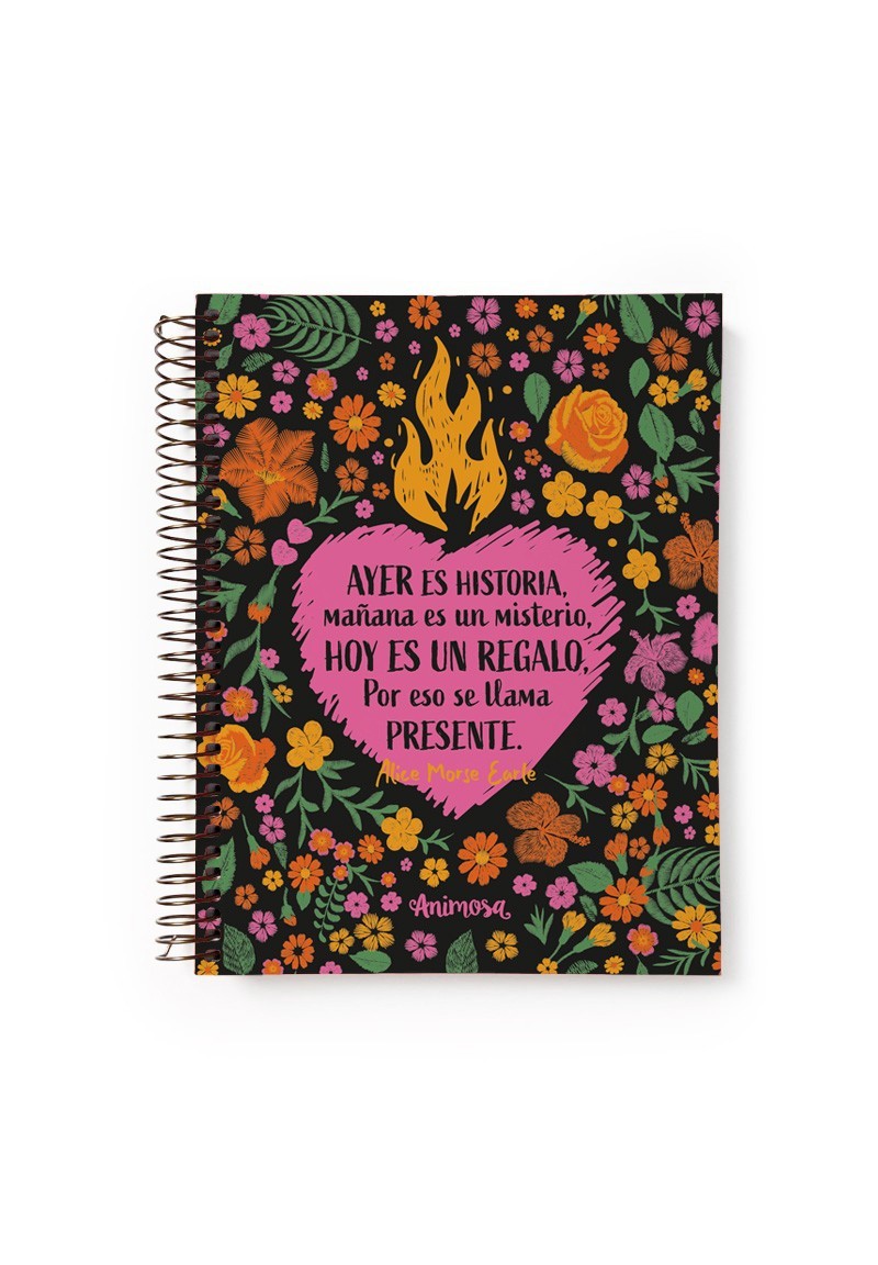 Cuaderno Din A5 Hoy es un regalo espiral | Animosa