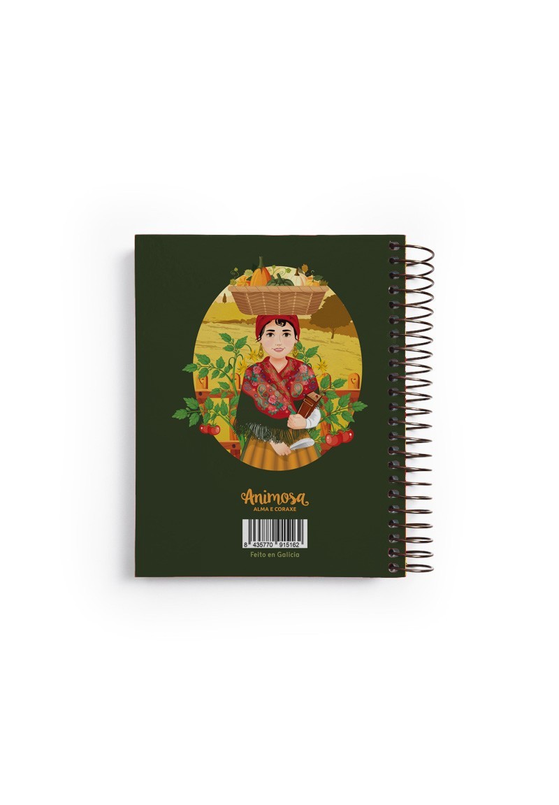Caderno Din A6 Rosalía de Castro espiral | Animosa