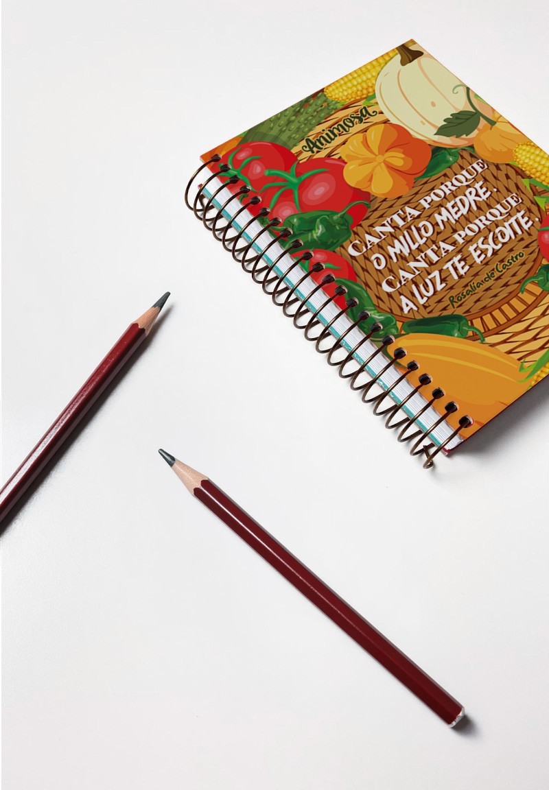 Caderno Din A6 Rosalía de Castro espiral | Animosa