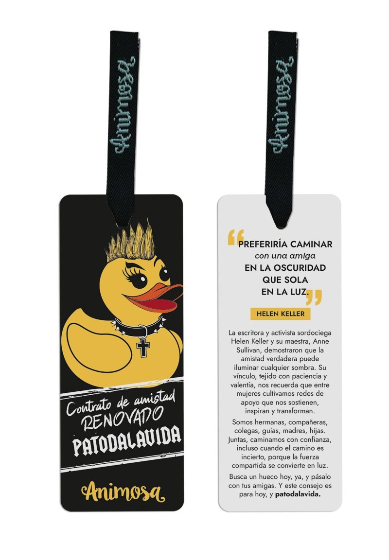 Marcapáginas Patodalavida con texto inspirador | Animosa