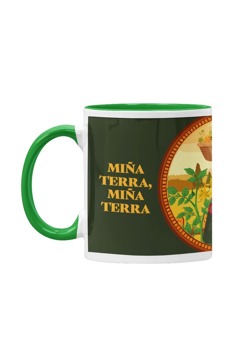 Cunca Rosalía «Miña terra, miña terra» interior verde | Animosa