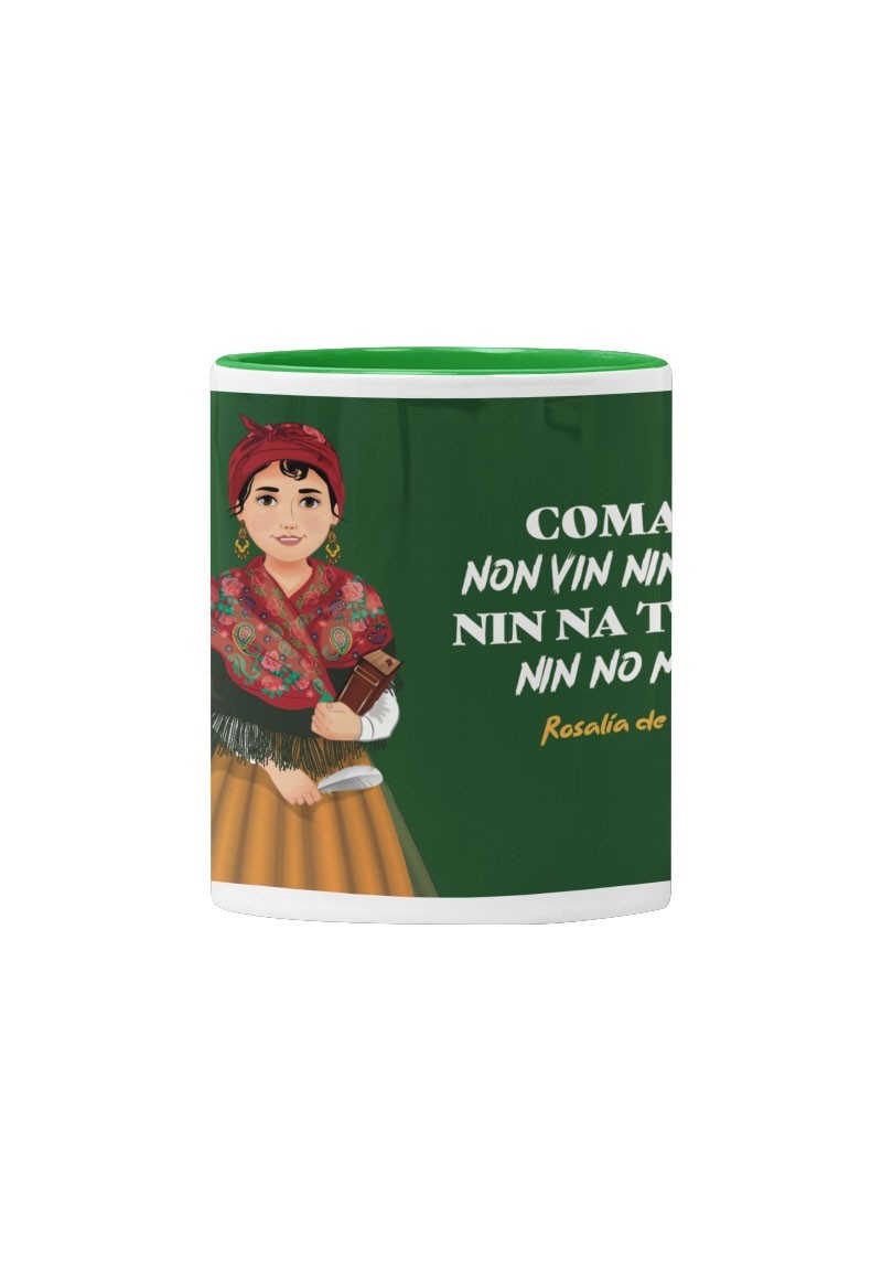 Cunca Rosalía «Coma ti non vin ningunha» interior verde | Animosa