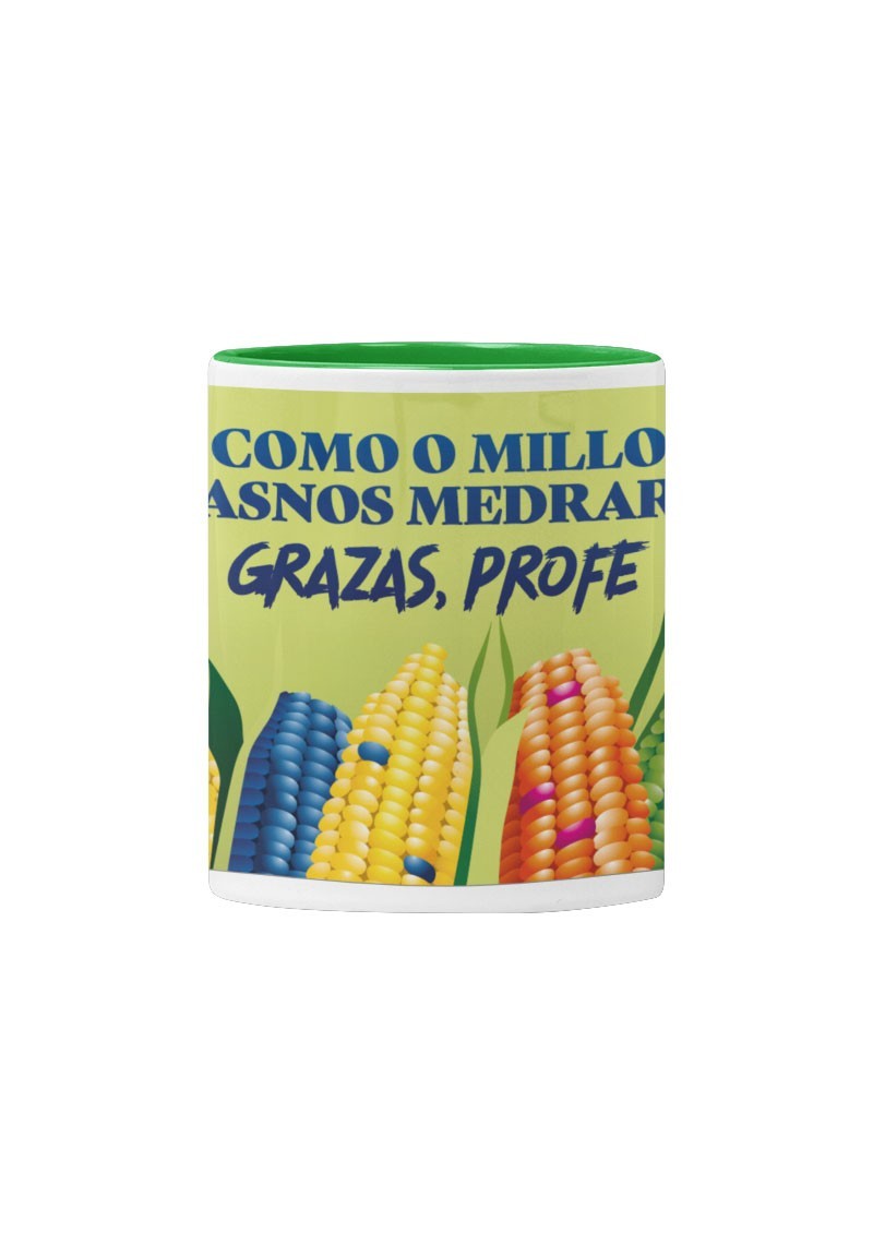Cunca Grazas Profe «Fasnos medrare» interior verde | Animosa