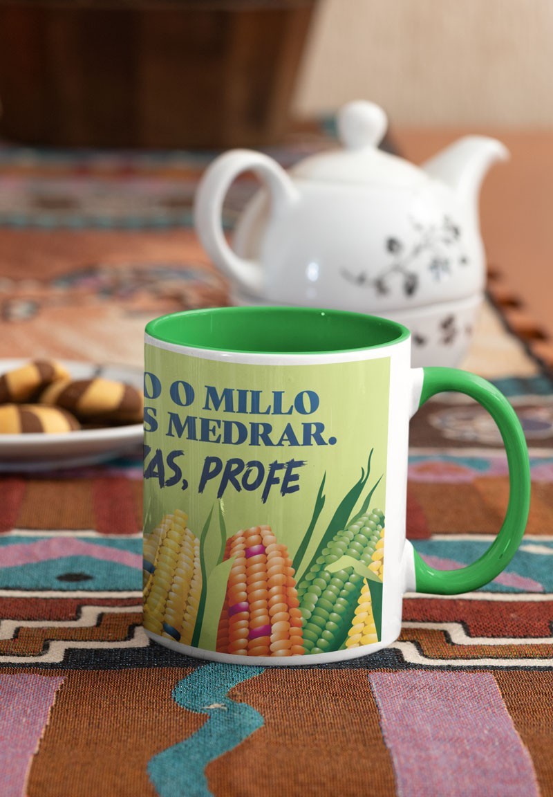 Cunca Grazas Profe «Fasnos medrare» interior verde | Animosa