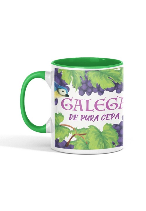 Cunca «Galega de pura cepa» interior verde | Animosa