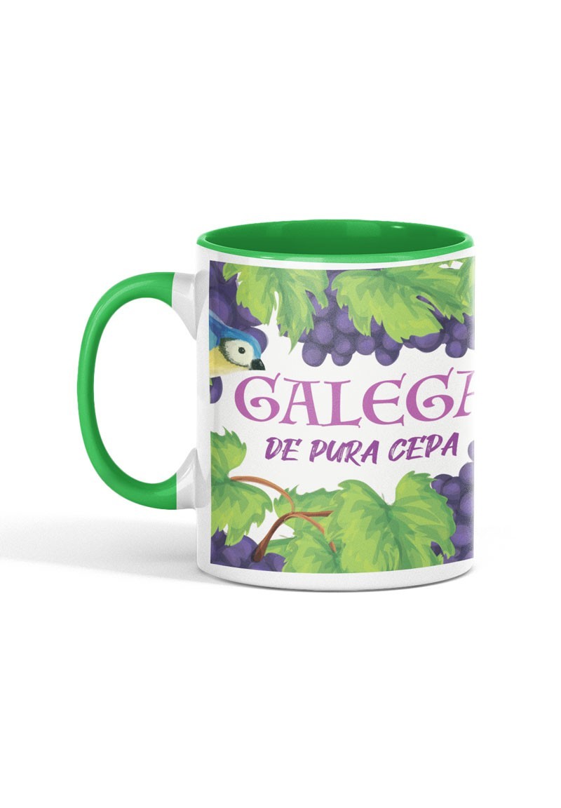Cunca «Galega de pura cepa» interior verde | Animosa
