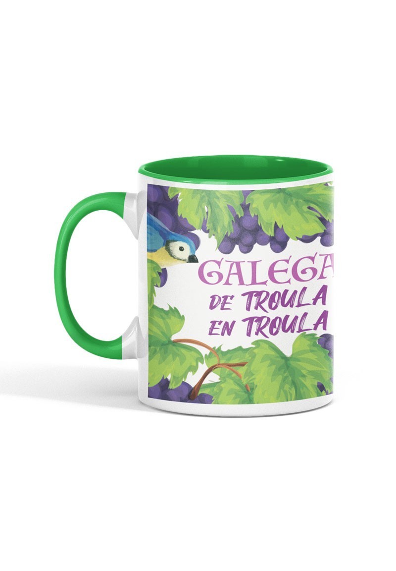 Cunca «De troula en troula» interior verde | Animosa