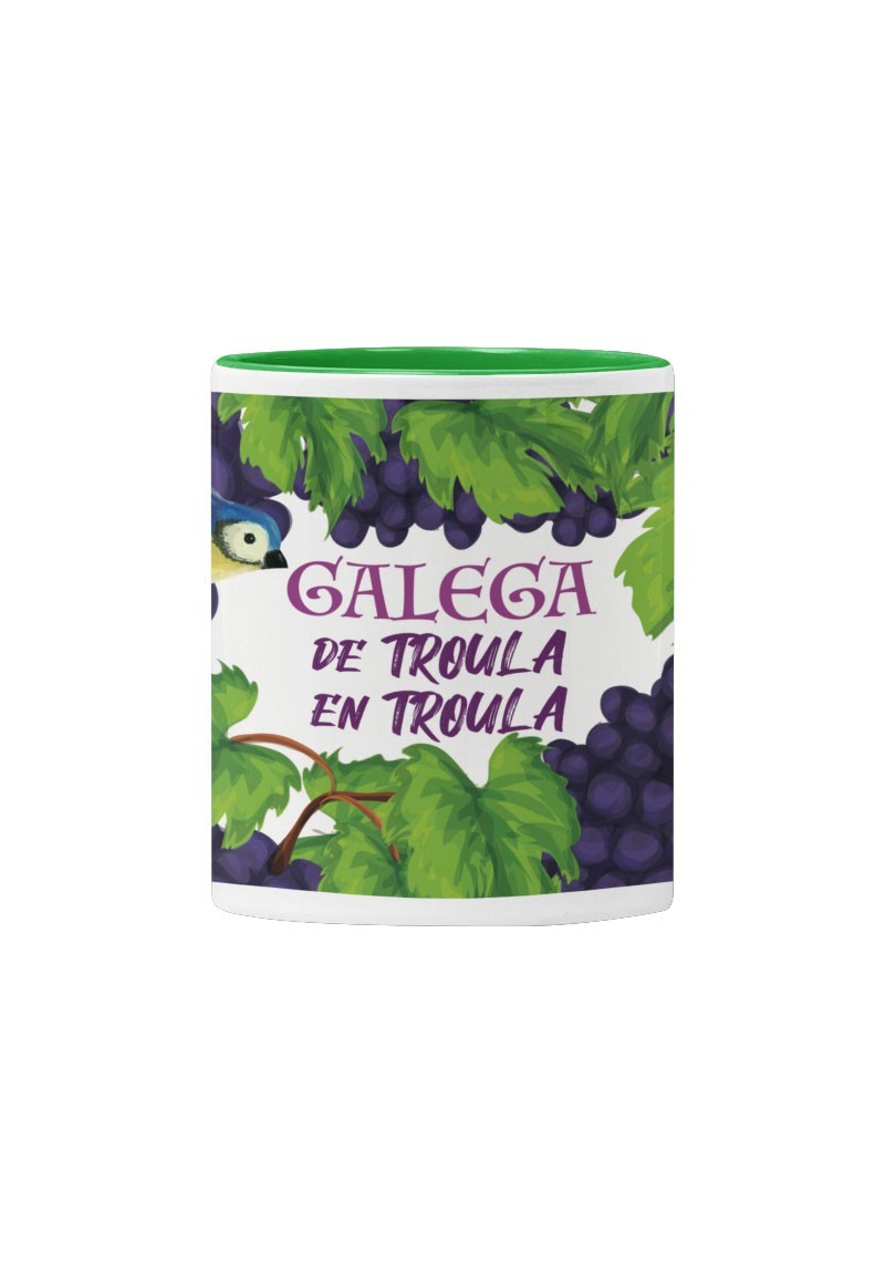 Cunca «De troula en troula» interior verde | Animosa