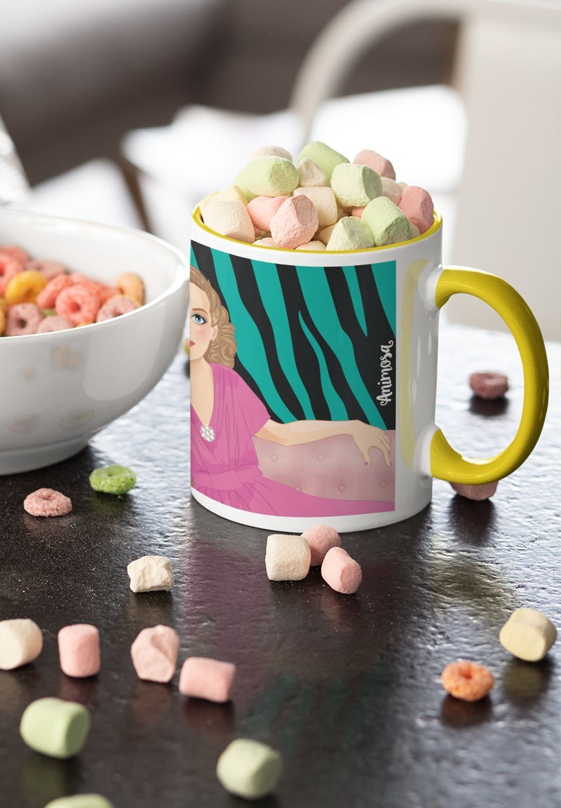 Taza Siempre en acción inspirada en Bette Davis | Animosa