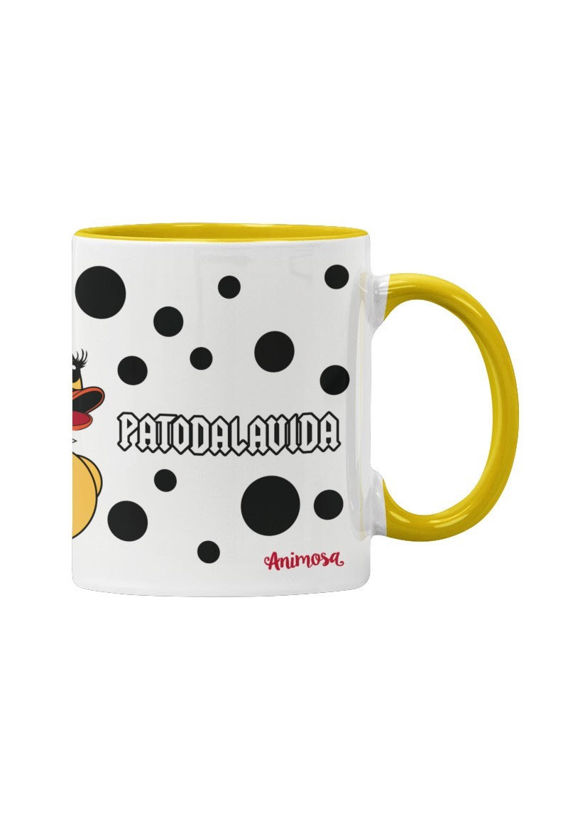 Taza Patodalavida con ilustración de pato punk | Animosa