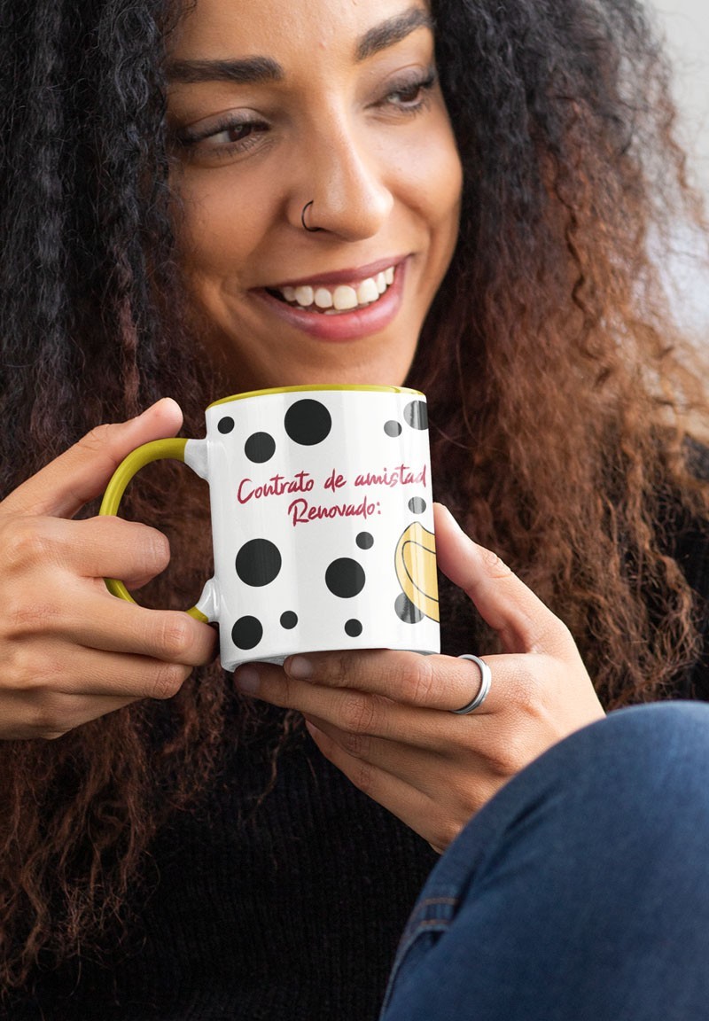 Taza Patodalavida con ilustración de pato punk | Animosa
