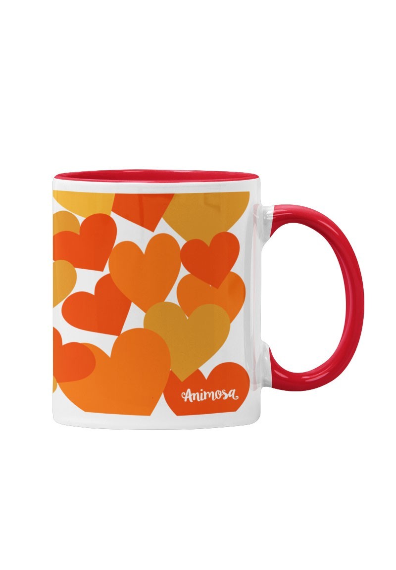 Taza Mamá te quiero con estampado de corazones | Animosa