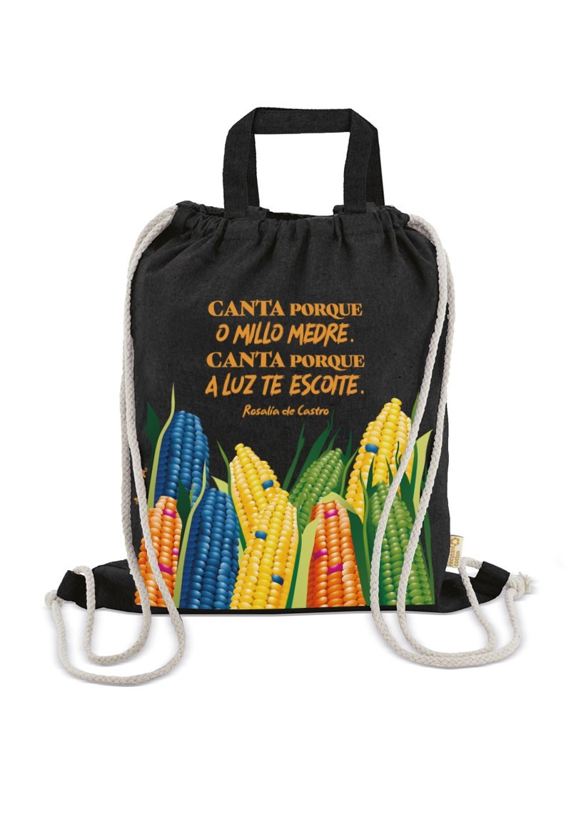 Mochila negra Rosalía «Canta porque o millo medre» | Animosa